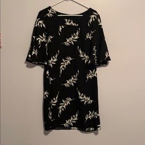 Black dress with leaves